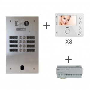 Kit Video Alu 2R 8 Bp 2 Voice Programmé