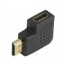 Adaptateur HDMI A coudé à 90° latéral gauche - M/F - OR