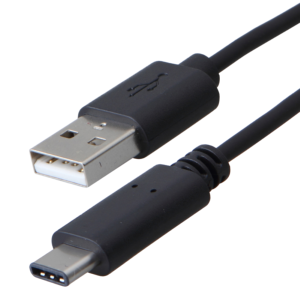 Cordon USB 2.0 - A M / C M - noir - 1m