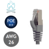 Cordon Cat6A S/FTP Gris 0,30m (500Mhz) LSZH 