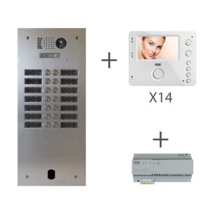 Kit Video Alu 2R 14 Bp 2 Voice Programmé
