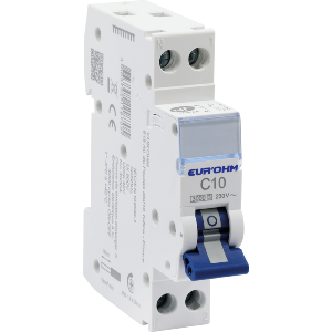 Disjoncteur 1P+N 10A courbe C connexion vis/vis 3kA NF