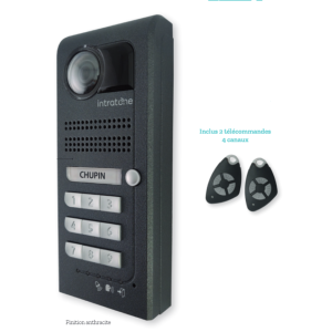 Interphone Vidéo Villa 1 bouton d'appel - inclus gestion à distance e