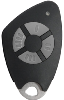 Télécommande 4 canaux bi-technologie Mifare insert alu gravé Noire