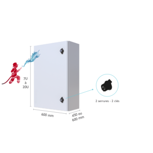 Coffret 12U 600x450 IP65 porte pleine