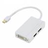 Convertisseur mini DisplayPort M vers DisplayPort F + DVI-D F + HDMI