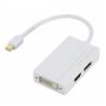 Convertisseur mini DisplayPort M vers DisplayPort F + DVI-D F + HDMI 