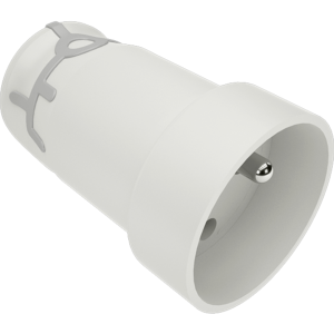 Fiche 16A femelle 2P+T coiffe blanche