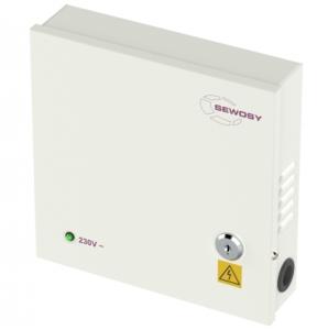 Alimentation CCTV à découpage 12VDC 8 A 9 sorties de 0.9 A secourue