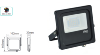 PROJ. STAR PRO NOIR 20W 2000lm 4000K 100° IK07 IP65 non dim 40L001