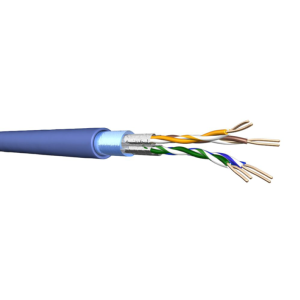 CABLE F/FTP Cat 6A 500Mhz 1x4P LSHZ BLEU Cca s1d1a1 T500