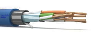 CABLE F/FTP Cat 6A 500Mhz 1x4P LSHZ BLEU Dca T500