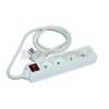 Bloc 4 prises Blanc 2P+T 3G1 H05VVF 1,5 M protec. enfant. Avec Interr