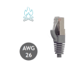 Cordon Cat6 S/FTP Gris 0,30m (500Mhz) LSZH 