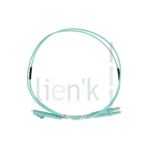 Jarretière optique duplex OM4 50/125µ Aqua LC/LC 0,50m