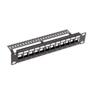 Panneau 10" 1U 12 ports Nu - Keystone