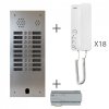 Kit audio préprogrammé, 2VOICE, platine et postes, 2 rangée, 18 bout